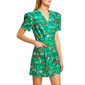 Teyana Taylor Augustine Flamingo Print Dress